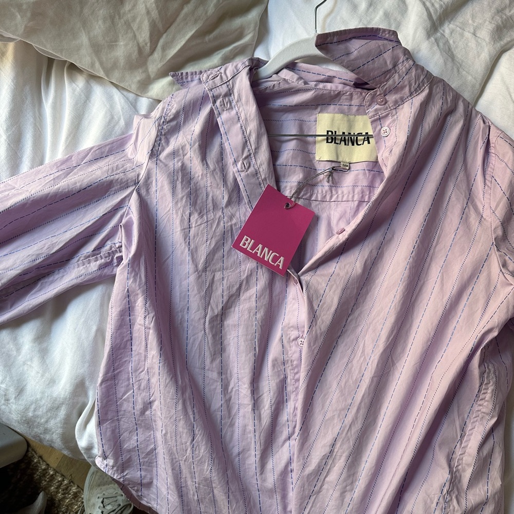 BLANCA fern shirt S/M in lilac NWT